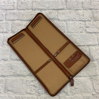 Red Envelope Zippered Leather Stick Bag