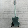 Vintage VS6VGHB Reissue Series Double Cut with Vibrola Tailpiece Gun Hill Blue