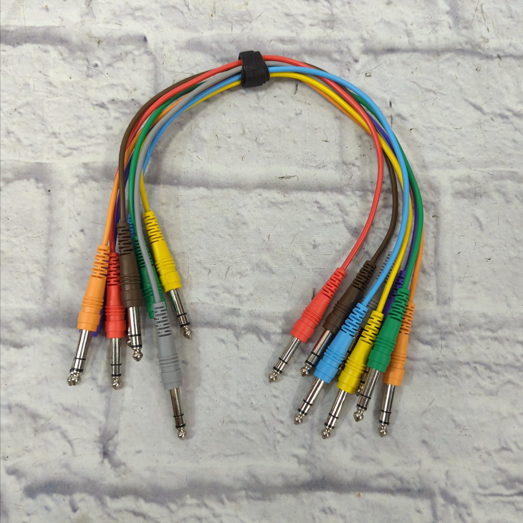 8 1/4" TRS to 1/4" TRS Multi Colored 12" / 1 foot Cables