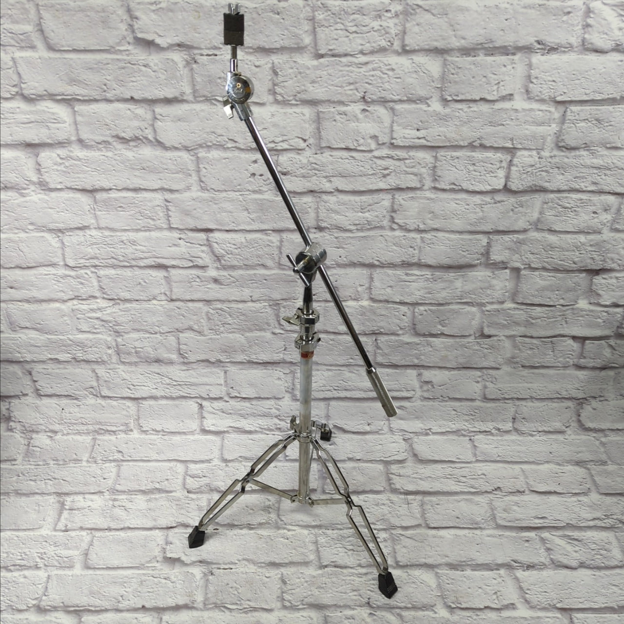 Pearl Heavy Duty Double Braced Long Arm Boom Cymbal Stand with Tilter and Counterweight 1980s Red Label