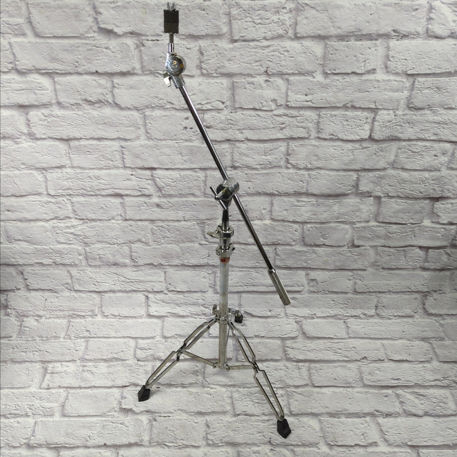 Pearl Heavy Duty Double Braced Long Arm Boom Cymbal Stand with Tilter and Counterweight 1980s Red Label