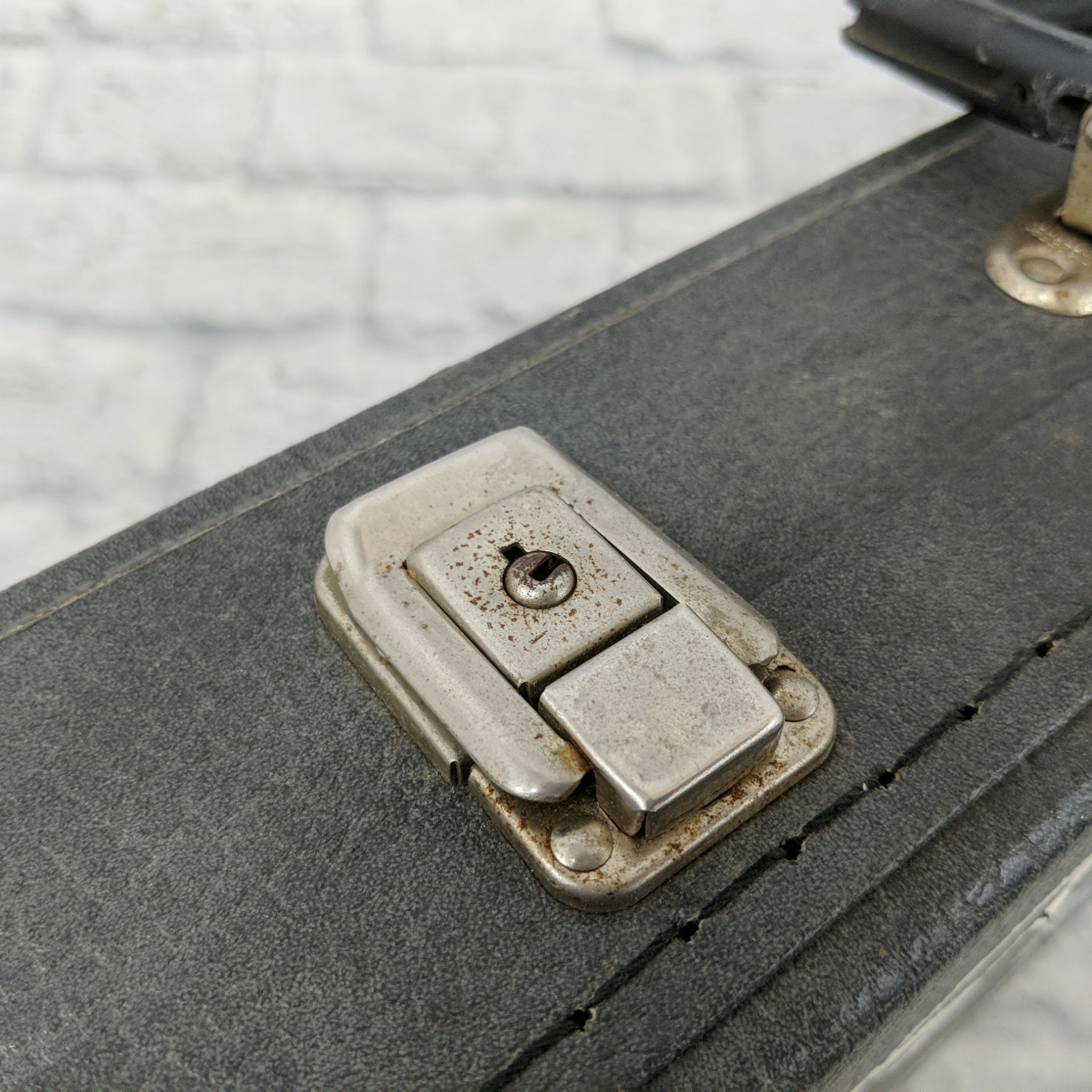 Hardshell Bass Case Grey Covered in Stickers
