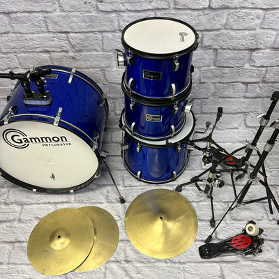 Gammon Percussion 12 13 16 22 Drum Kit w Cymbals and Hardware