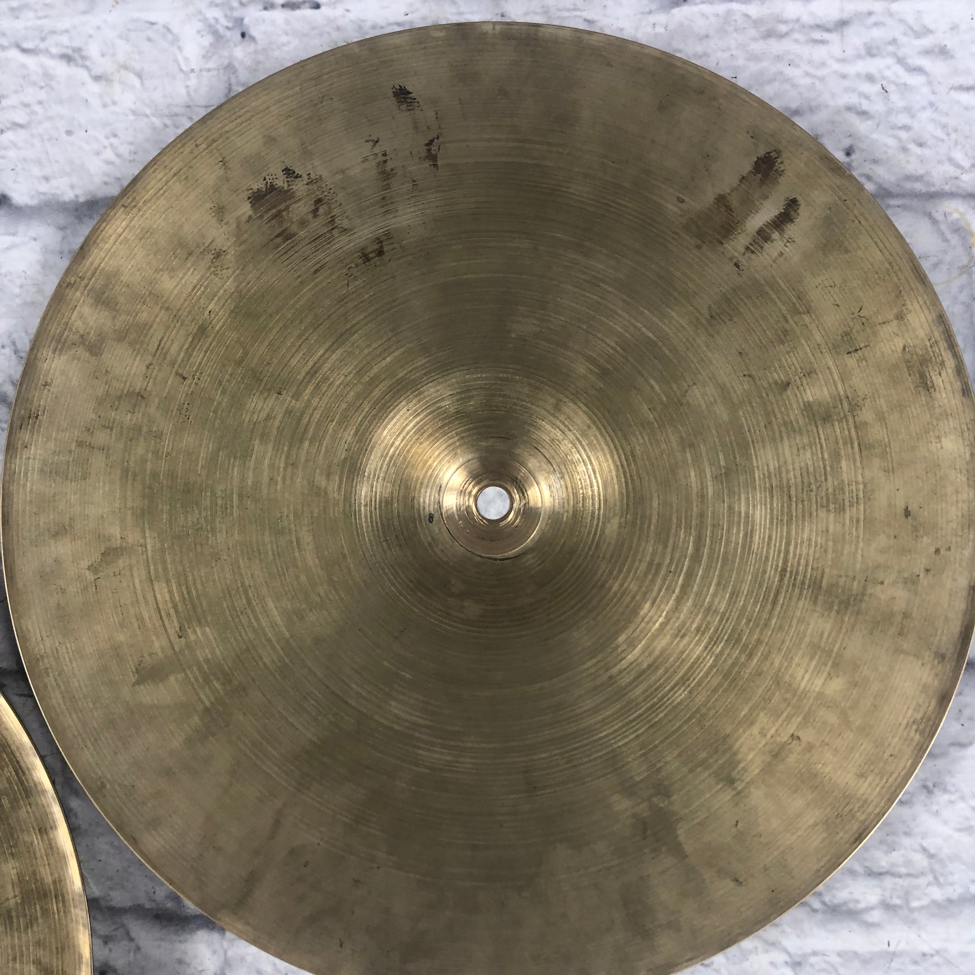 Vintage 1960s Zildjian 14 Hi Hat Cymbal Pair