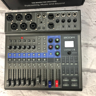 Zoom LiveTrack L-8 8 Track Mixer Recorder Digital Recorder