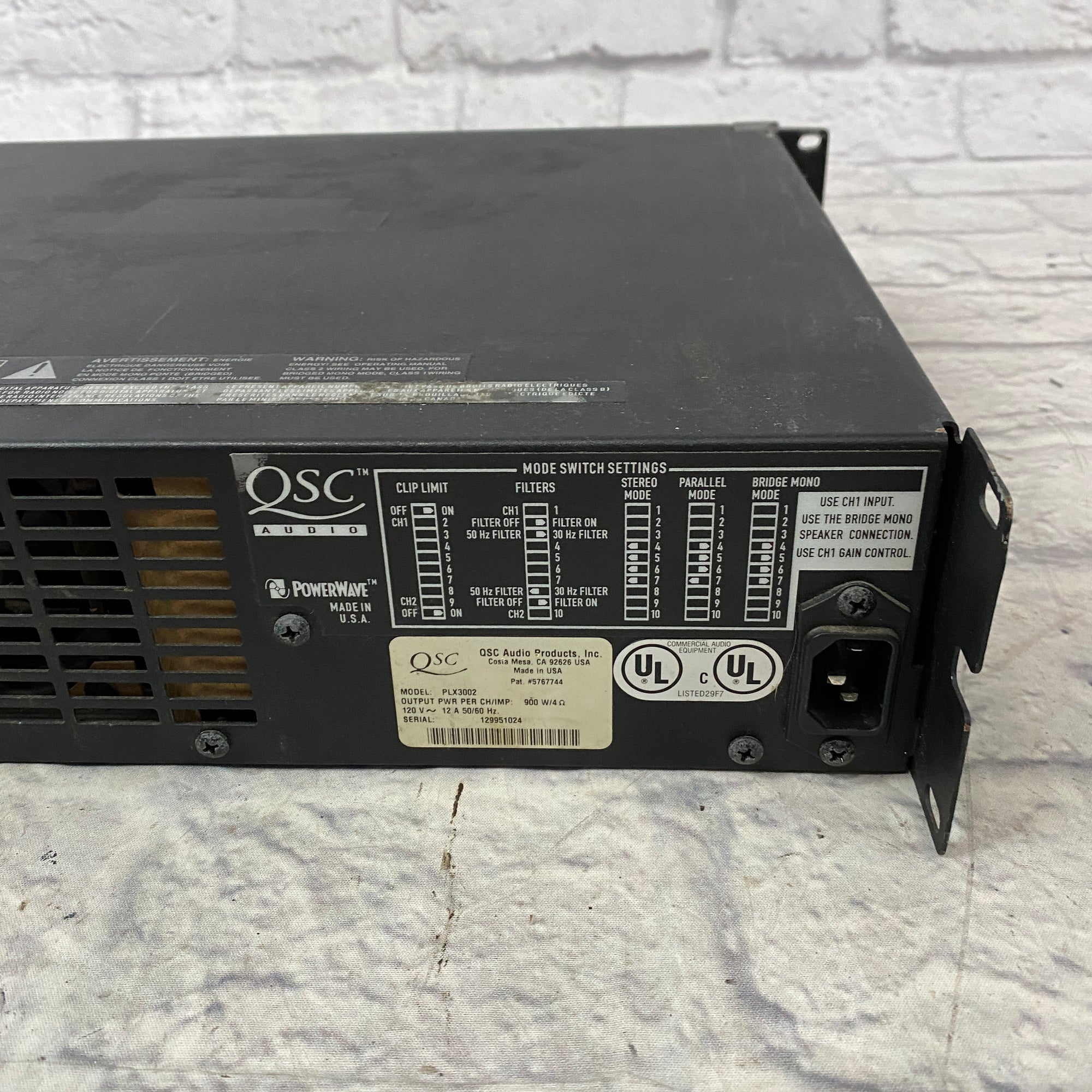 QSC Pro 3000 Watt PLX3002 Power Amp - Evolution Music
