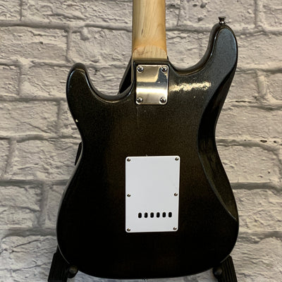 Strat-Style Electric Guitar Silver Sparkle