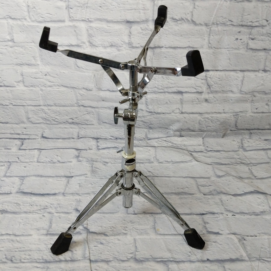 Vintage Ludwig Snare Drum Stand Black and White Label Double Braced Heavy Duty