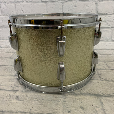 Vintage 1950s Transition Badge Ludwig 9 x 13 Rack Tom Silver Sparkle