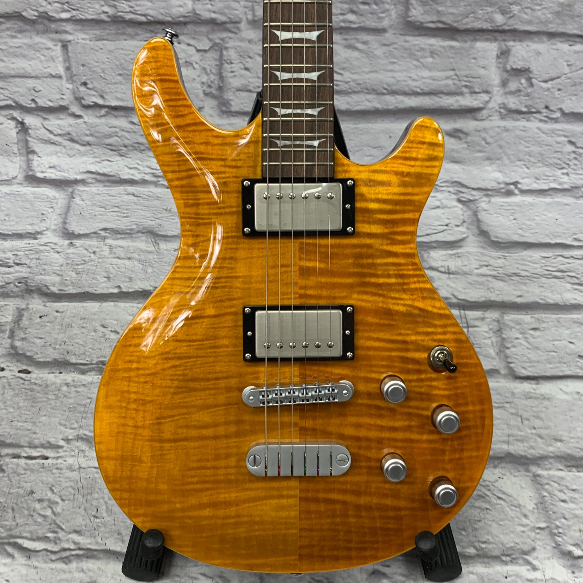 Dean Icon Flame Top Trans Amber