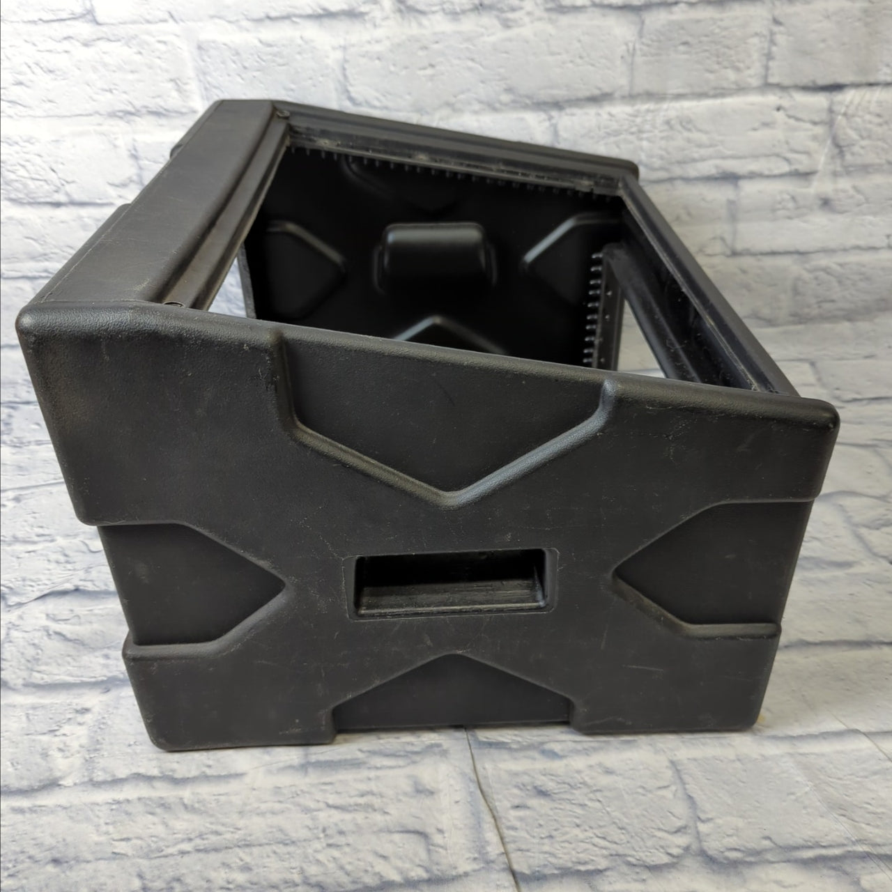 SKB DJ Shuttle 8X4 Slant Top Mixer Rack Case 8U x 4U Front w/Soft Cover