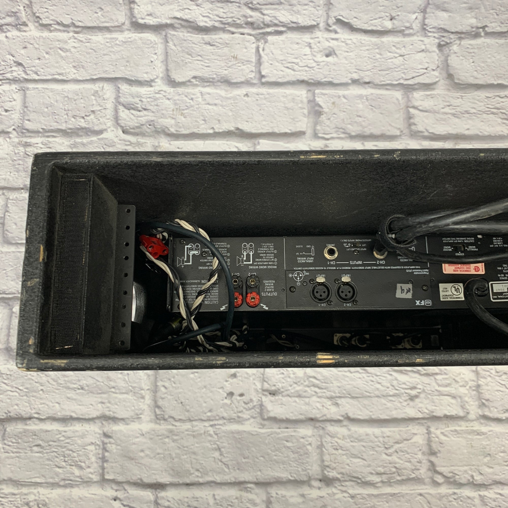 Crown Macro-Tech 1200 2-Channel Power Amplifier w/ Custom Connector Panel & Rack Case