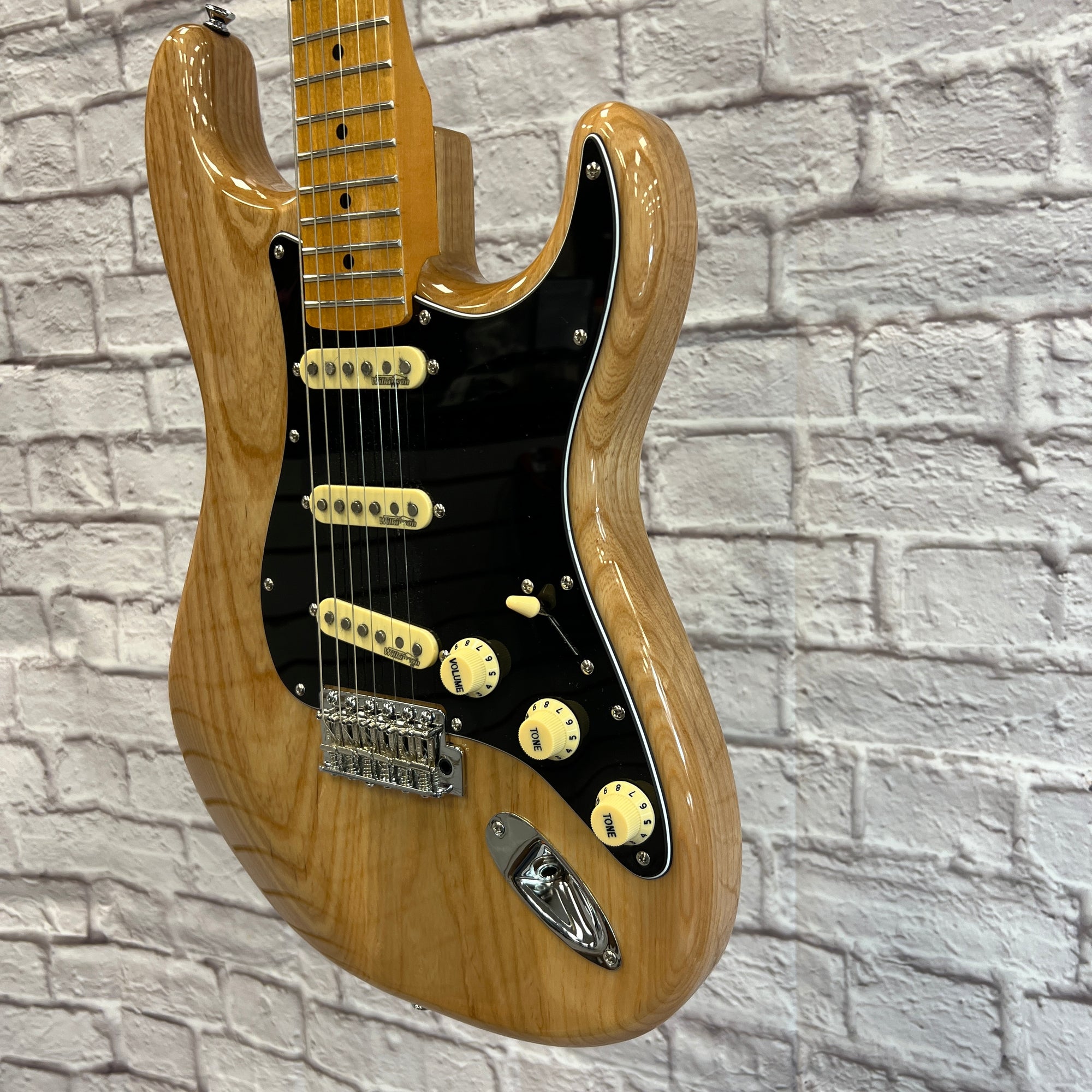 Vintage (Brand) V6M  Strat Style Natural Finish SSS Electric Guitar