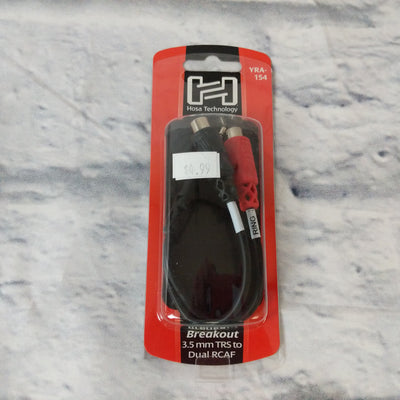 Hosa YRA-154 Stereo Breakout Cable - 3.5mm Male TRS to Dual Female RCA