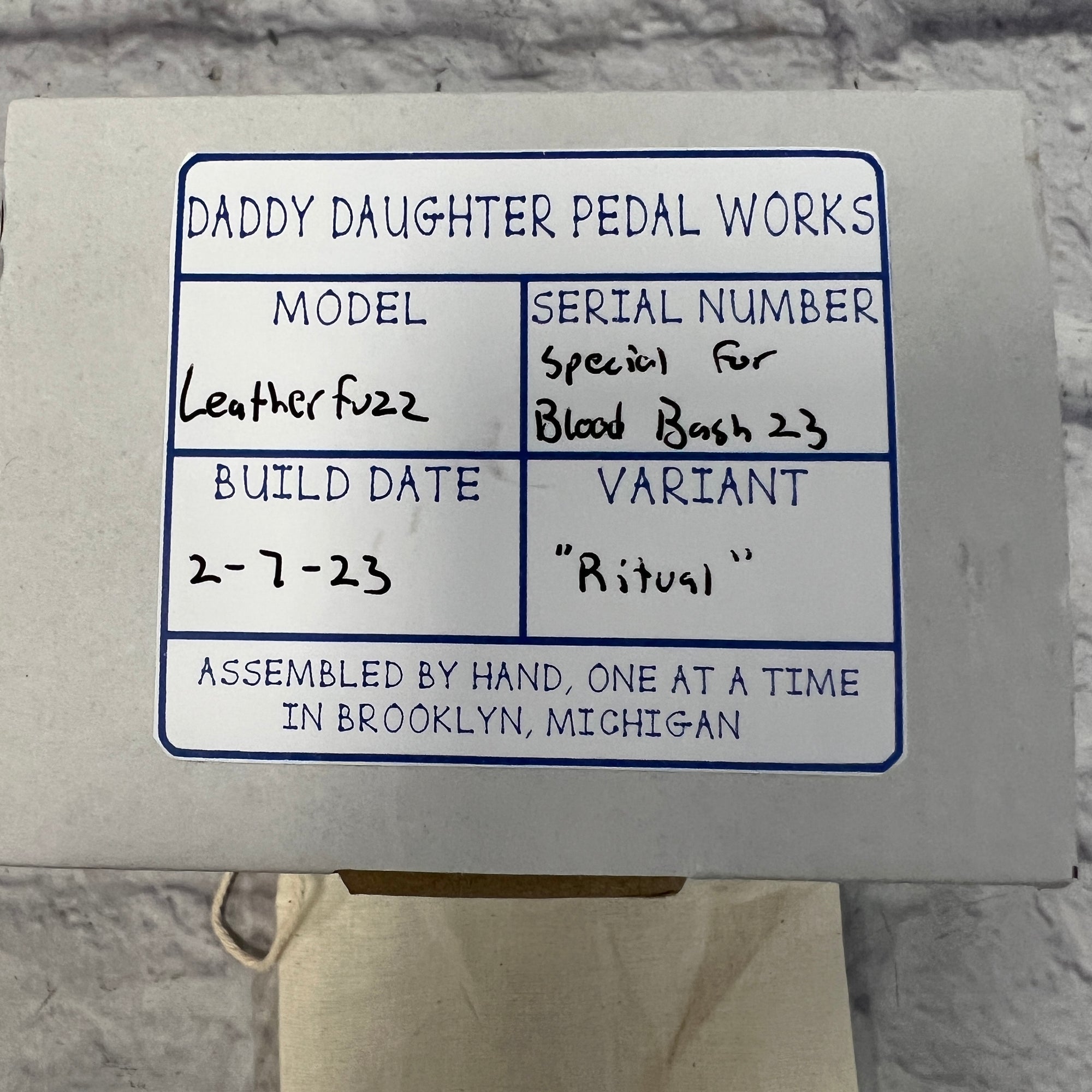 Daddy Daughter Pedal Works Leatherfuzz Fuzz Pedal Ritual Variant for Blood Bash 23