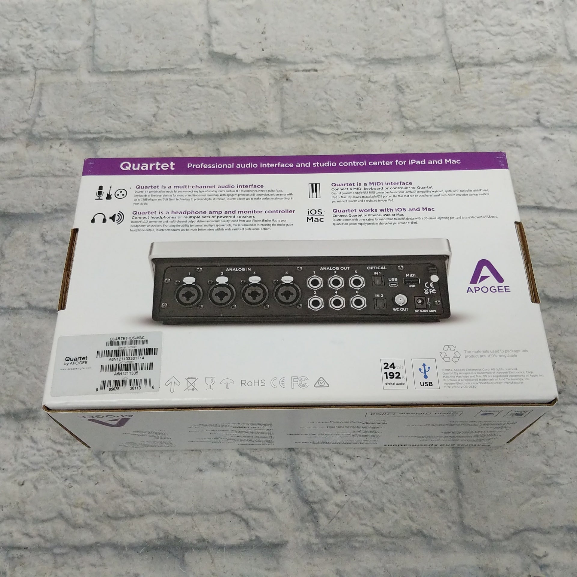 Apogee Quartet 4x8 USB Audio Interface for Mac and iOS