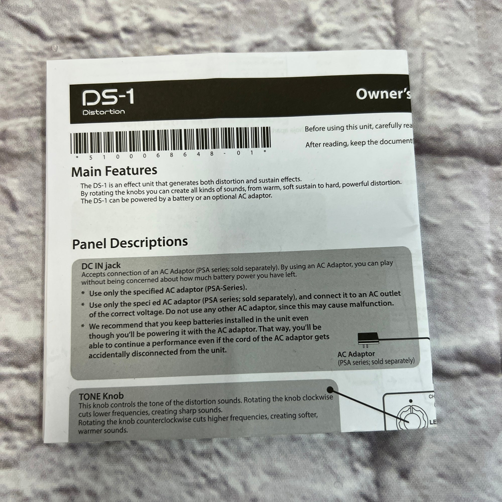Boss DS-1 Distortion Pedal
