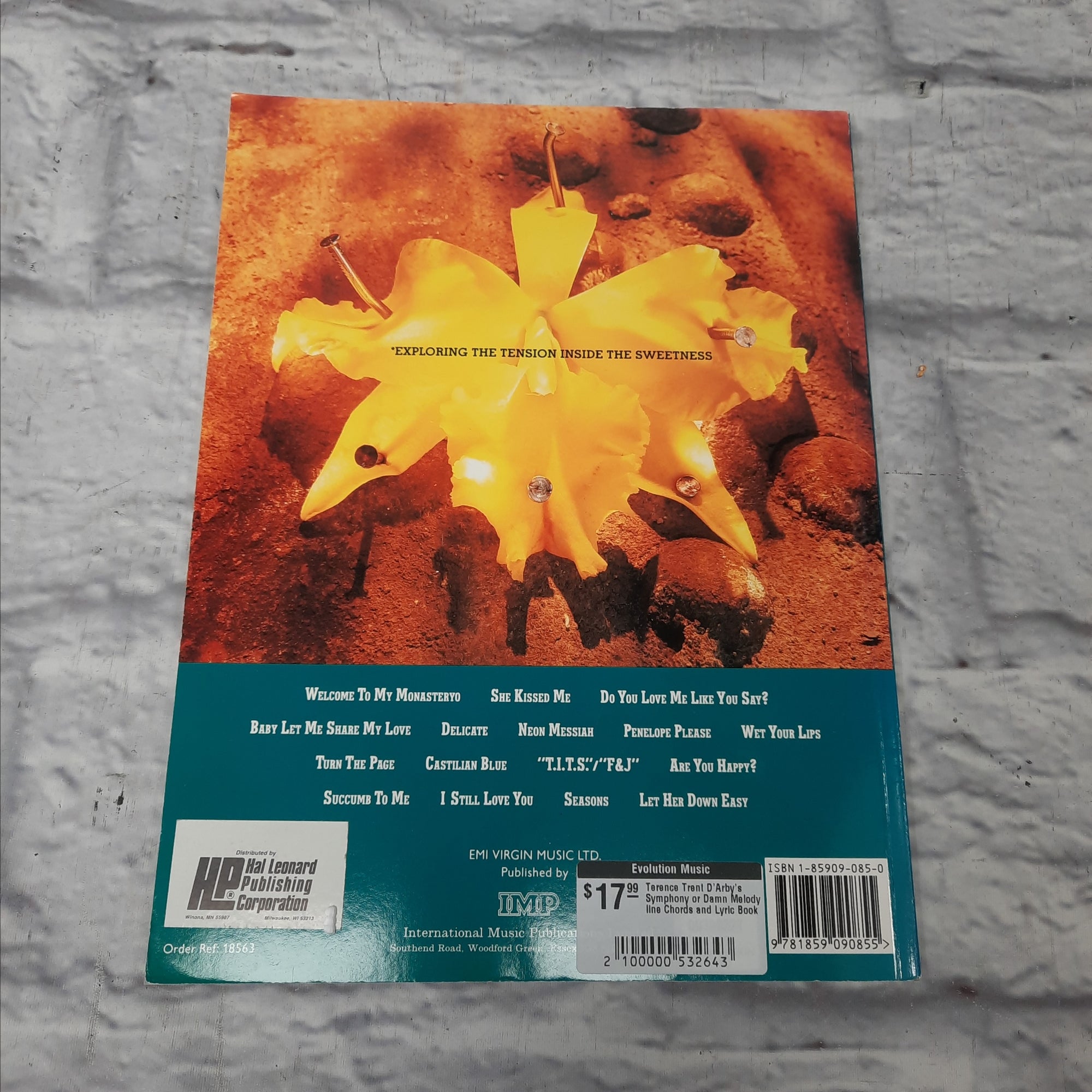 Terence Trent D'Arby's Symphony or Damn Melody line Chords and Lyric Book