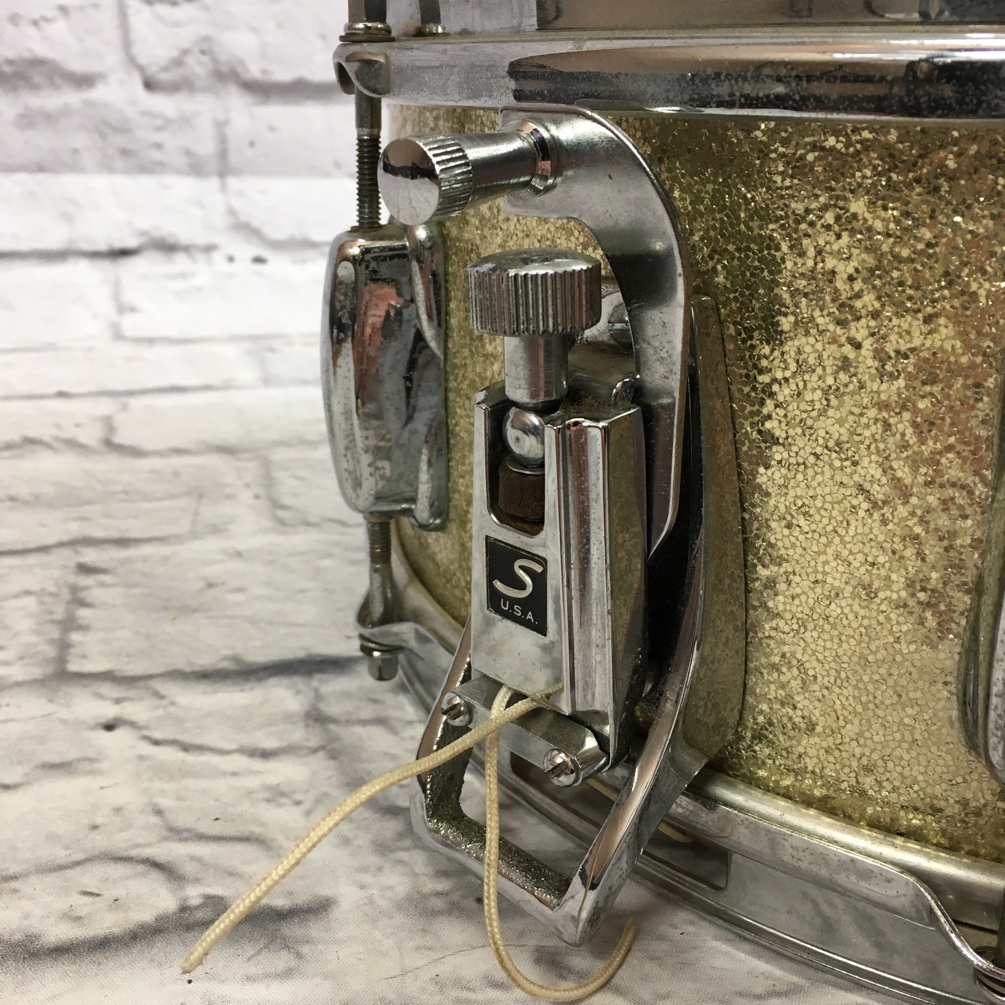 Vintage Slingerland 14x5.5 Silver Sparkle Snare Drum