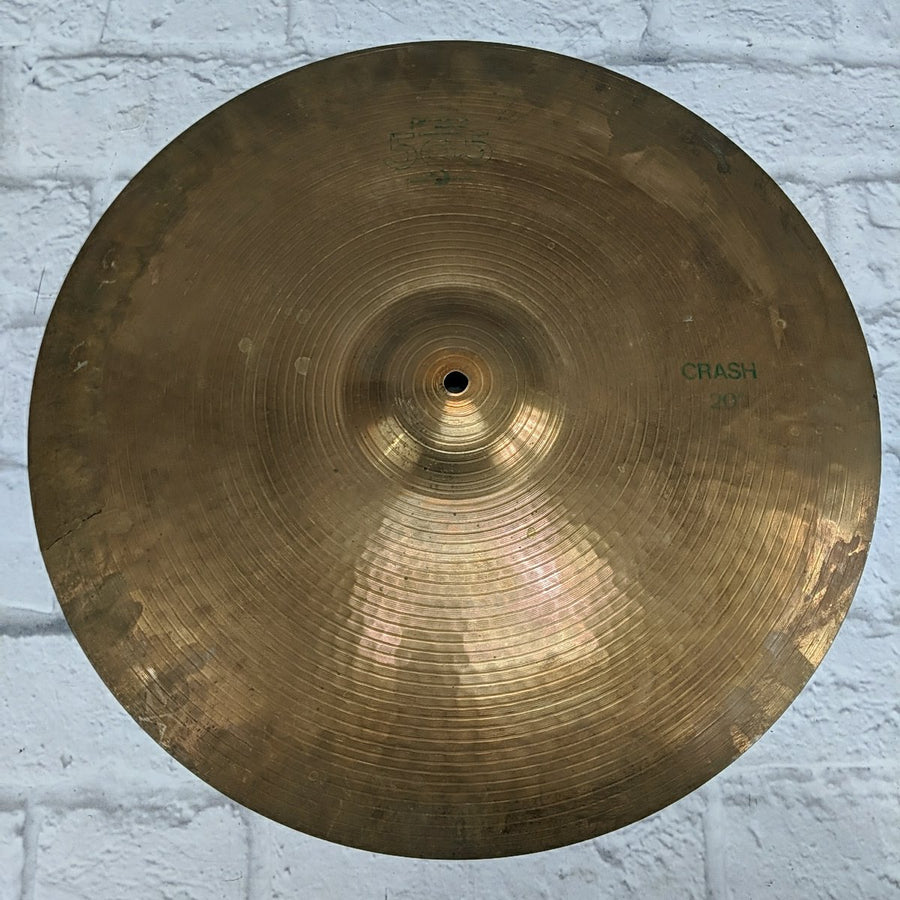 Paiste 505 Green Label 20 Crash Cymbal  CRACKED