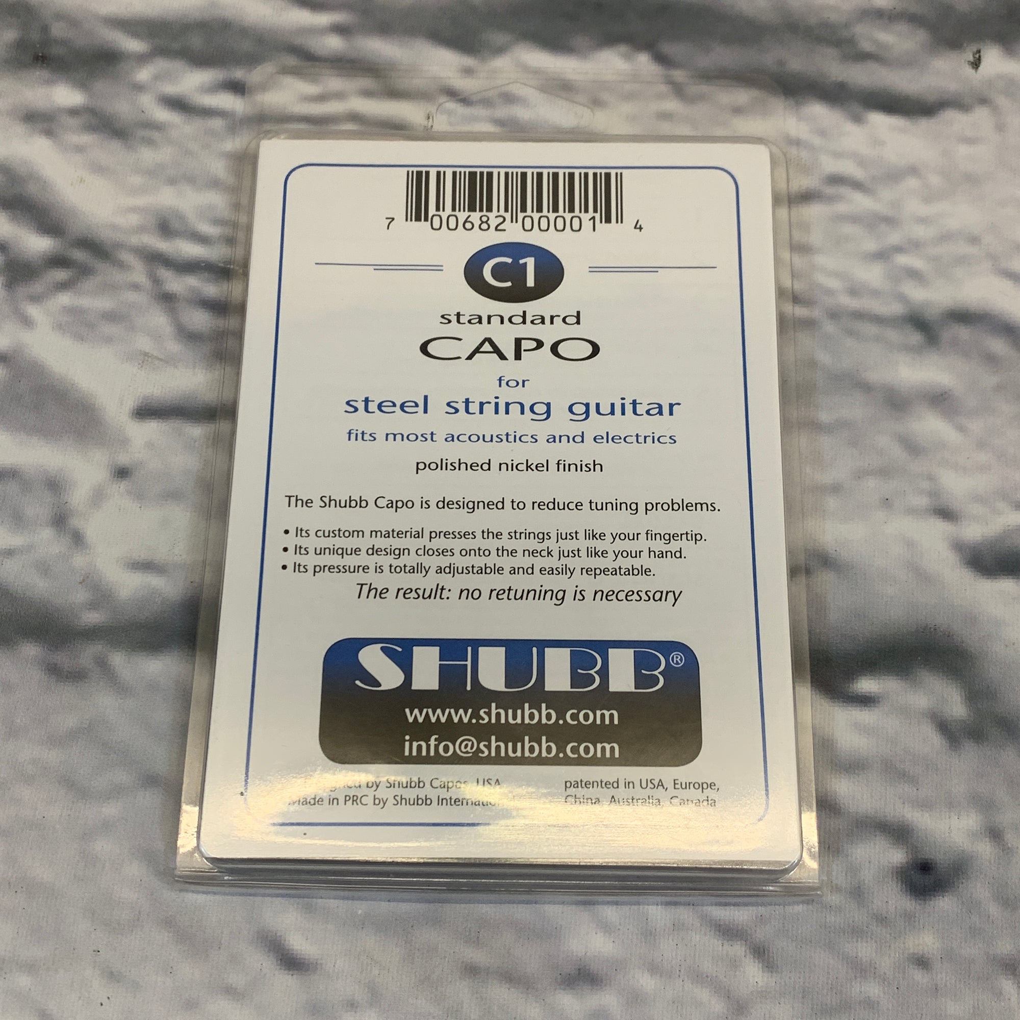 Shubb C1 Standard Capo for Steel String Guitar