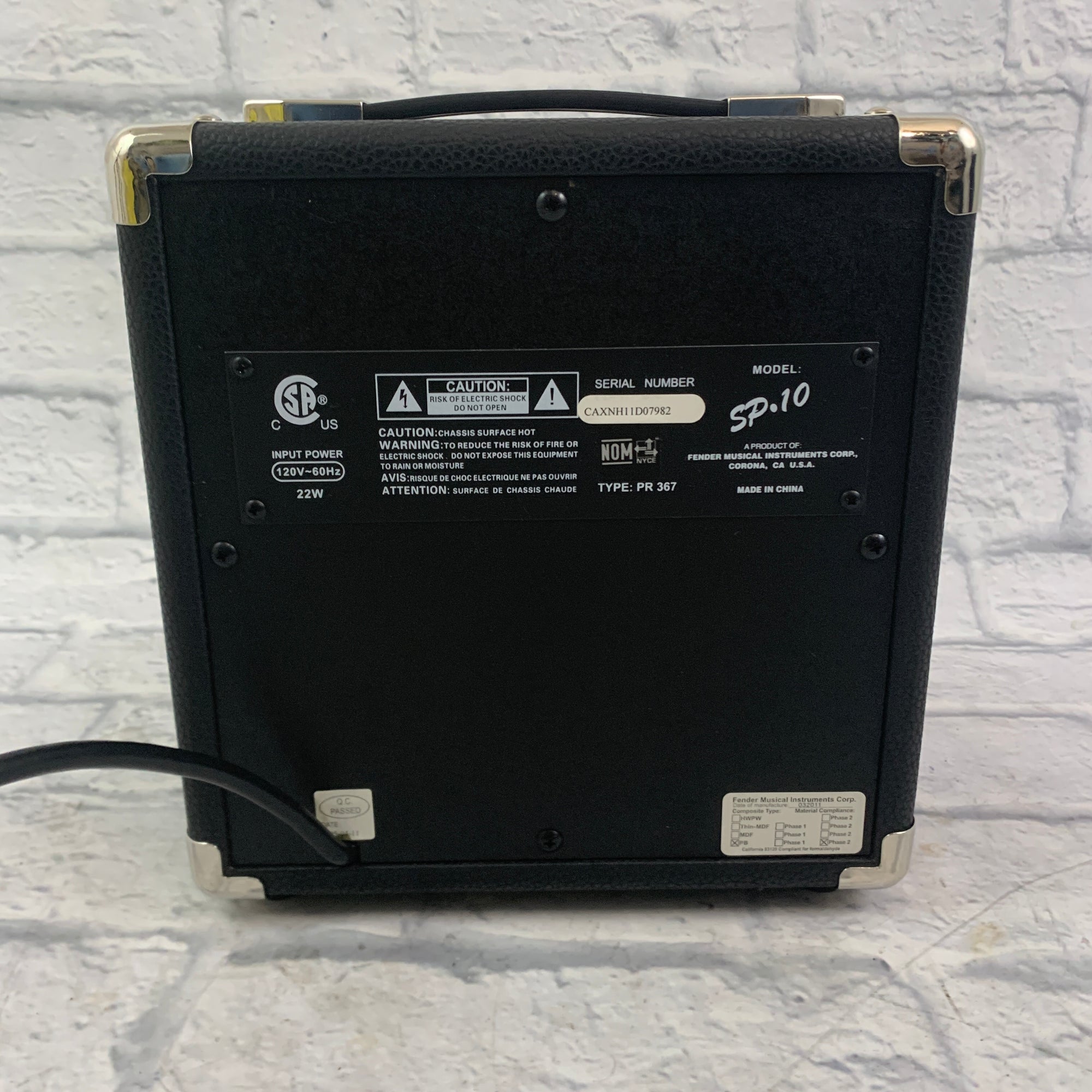 Fender SP-10 Guitar Combo Amp