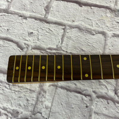 Unknown 22 Fret Rosewood Fretboard Maple Guitar Neck w/ Top Nut