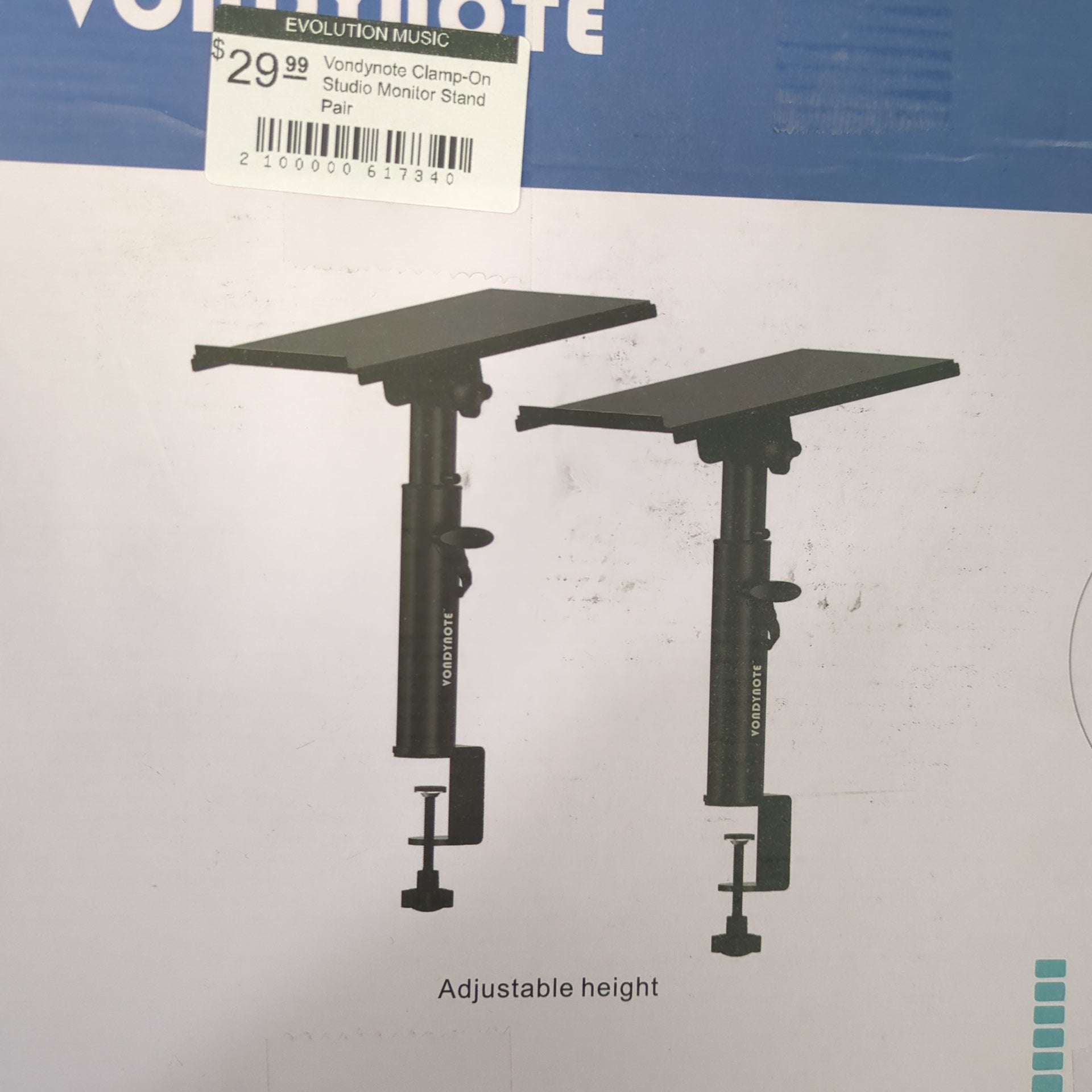 Vondynote Clamp-On Studio Monitor Stand Pair