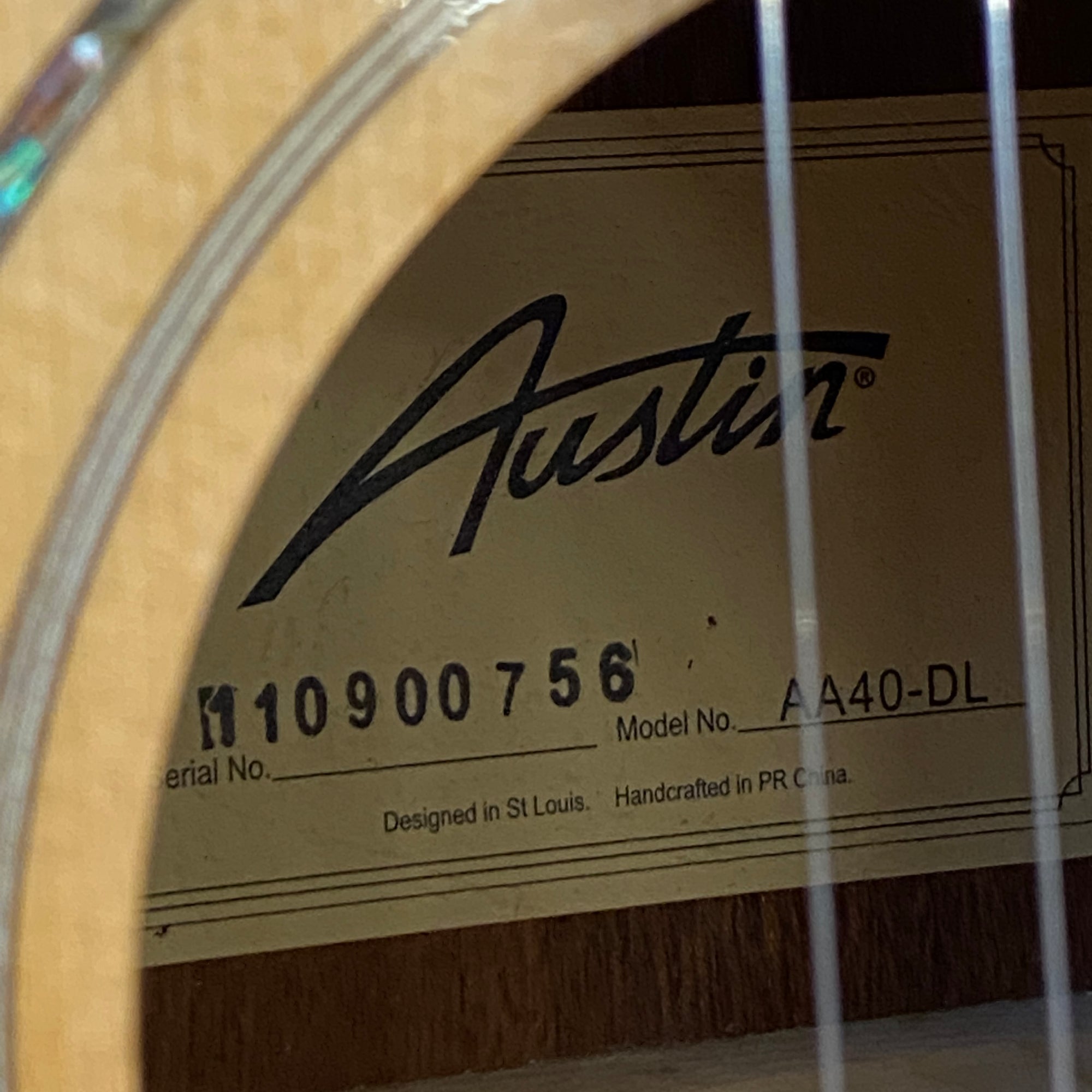 Austin AA40-DL Left Handed Acoustic Guitar | As-is