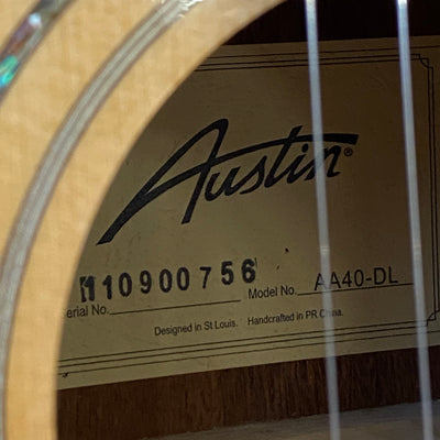 Austin AA40-DL Left Handed Acoustic Guitar | As-is