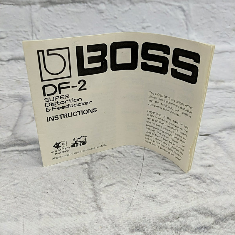 Boss DF-2 Pre Lawsuit Super Distortion & Feedbacker Distortion