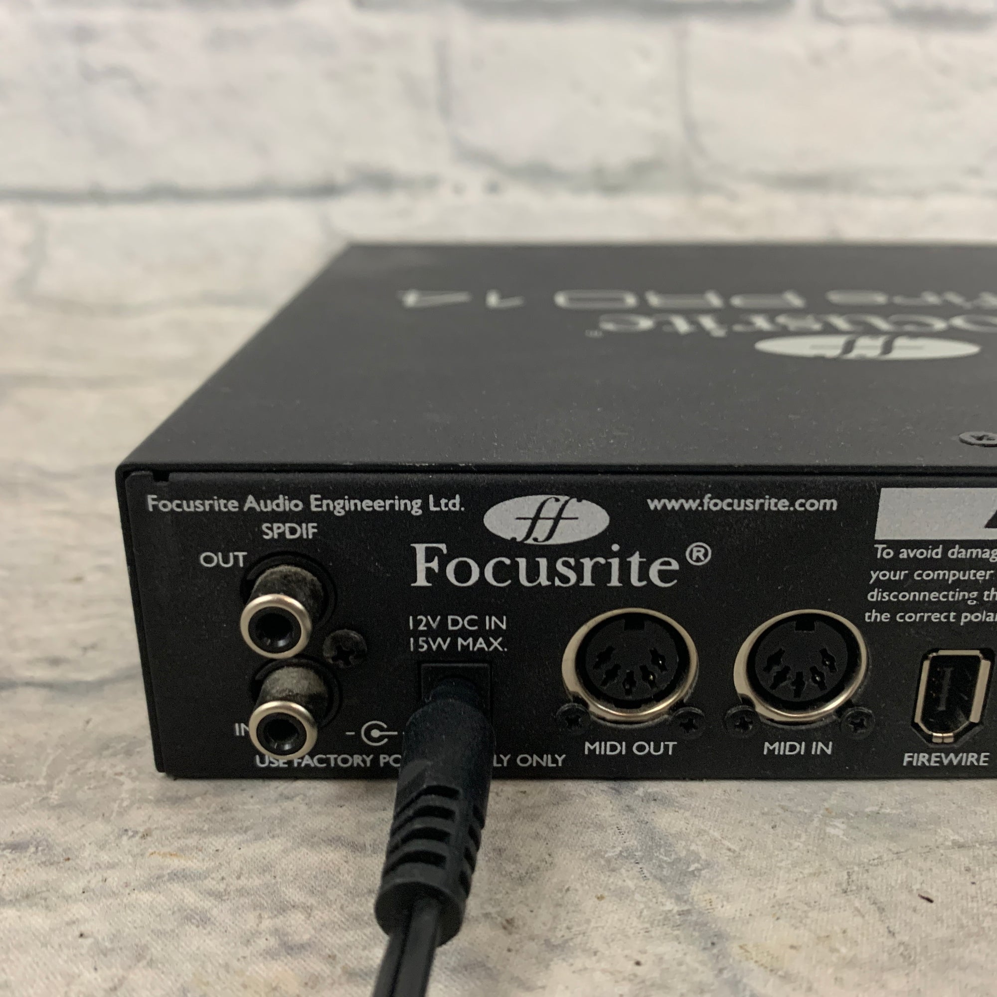 美品 FOCUSRITE SAFFIRE PRO14 希少 DTM DAW Nemko Focusrite Saffire PRO 14 FireWire Interface. P/supply