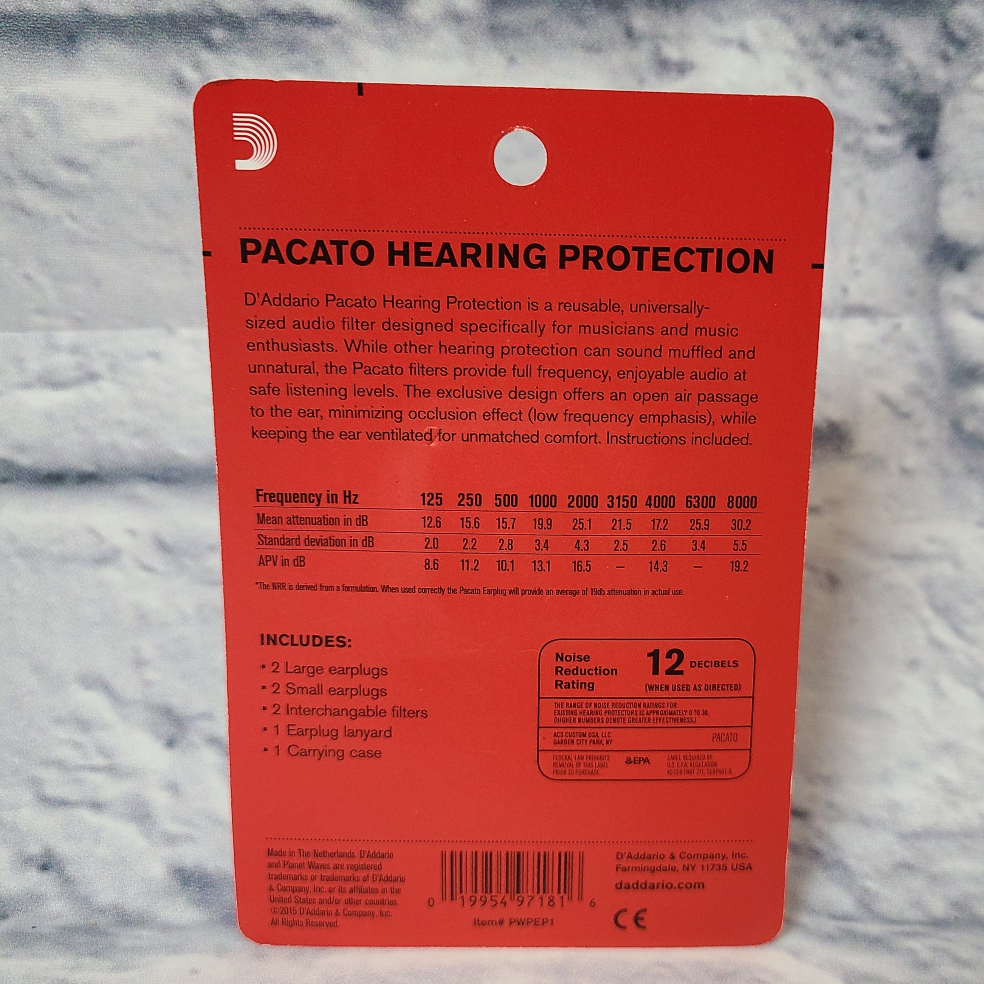 Planet Waves PWPEP1 Pacato Hearing Protection Ear Plugs