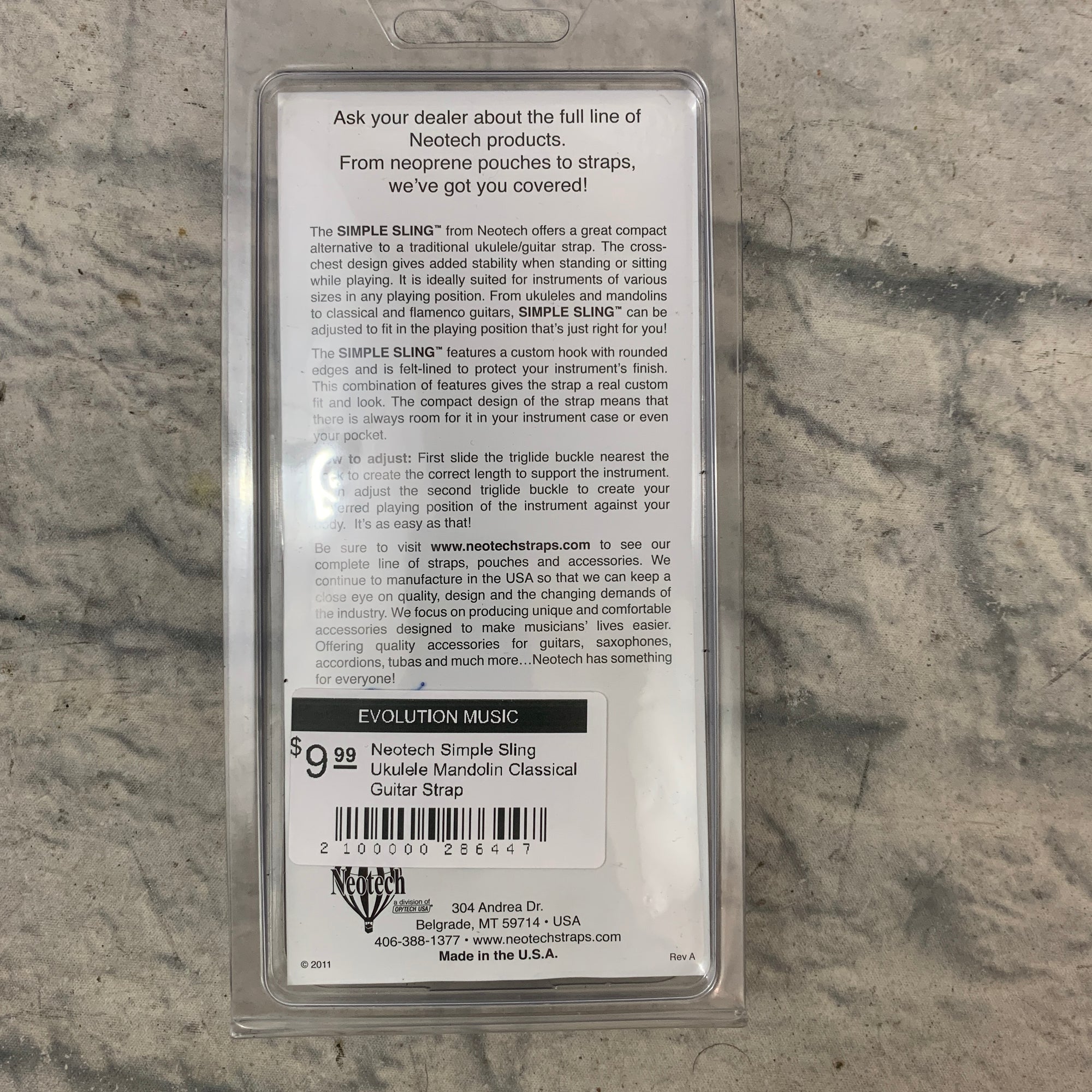 Neotech Simple Sling Ukulele Mandolin Classical Guitar Strap