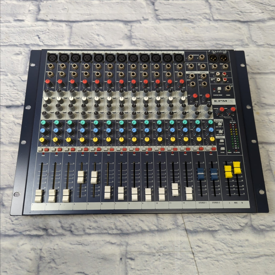 Soundcraft EPM12 12 Channel Rack Mixer with Rack Ears