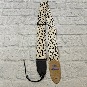Levy's MF8SL Soft Cheetah Print 2" Wide Guitar Strap with Leather Ends
