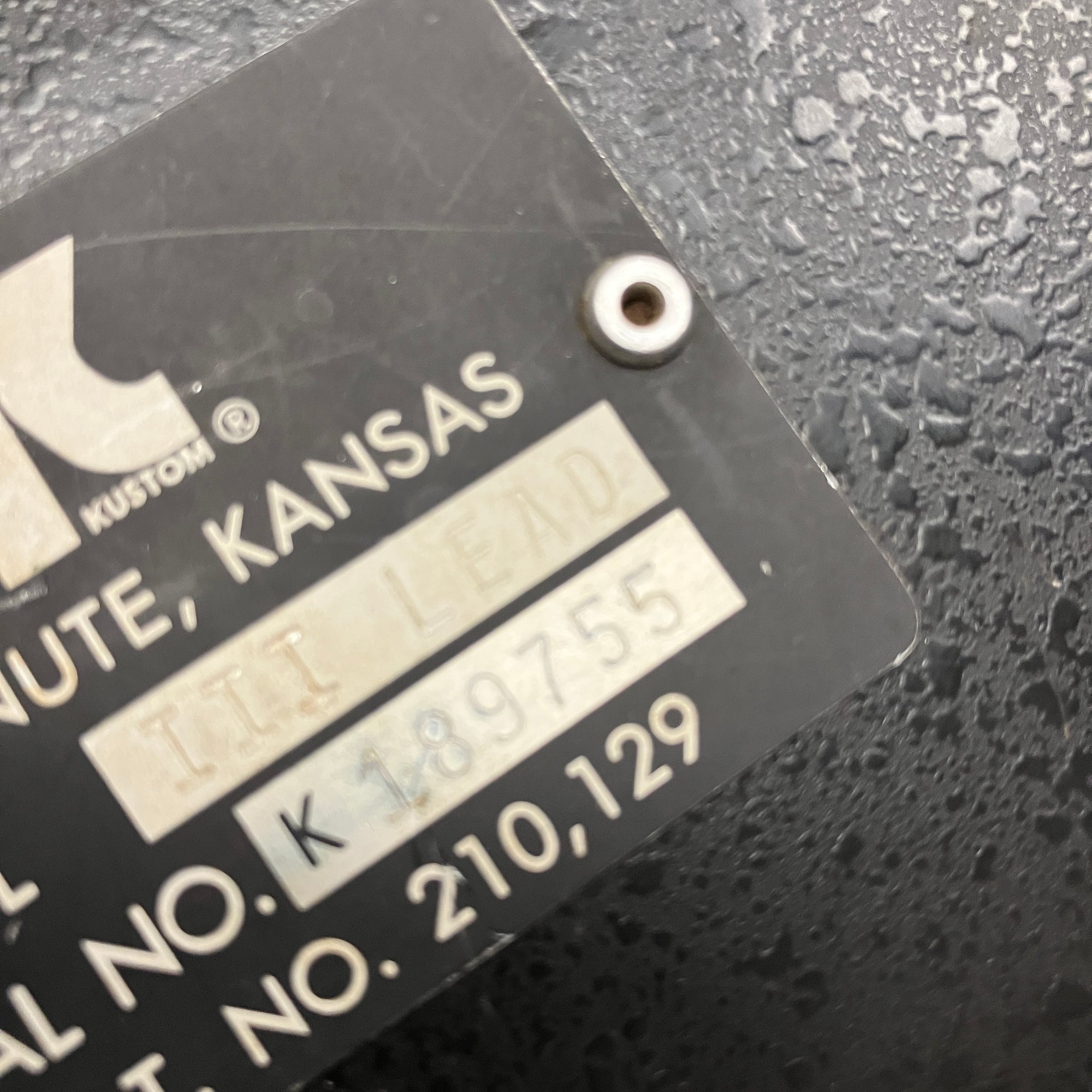 Kustom III Lead Guitar Amp Head Untested