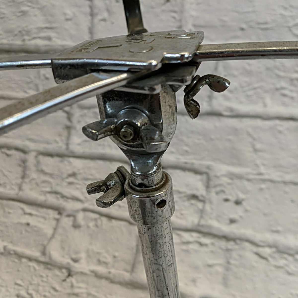 Ludwig WFL Flat Base Snare Drum Stand Chrome Flush Chicago Vintage 50s 60s Chrome