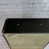 Vintage Fender Dual Showman D130 2x15 Black and Silver Cabinet 1970s