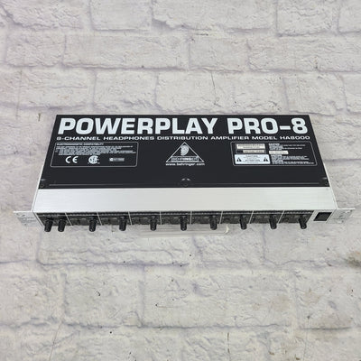 Behringer HA8000 Powerplay Pro-8 8-channel High-Power Headphone Mixing Distribution Amplifier Rack