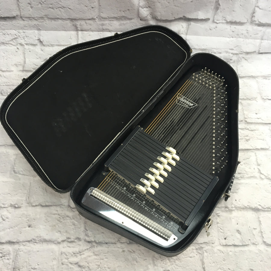 Oscar Schmidt Black Auto Harp w/ case as-is