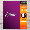 Elixir E16052 Nano Light Phosphor Bronze Acoustic Strings 12-53