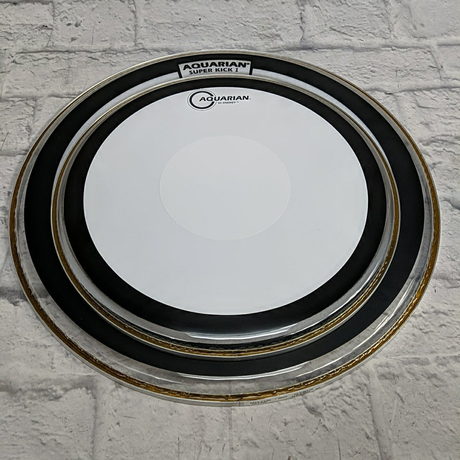 Aquarian 2pc Drum Heads - 18" and 14"