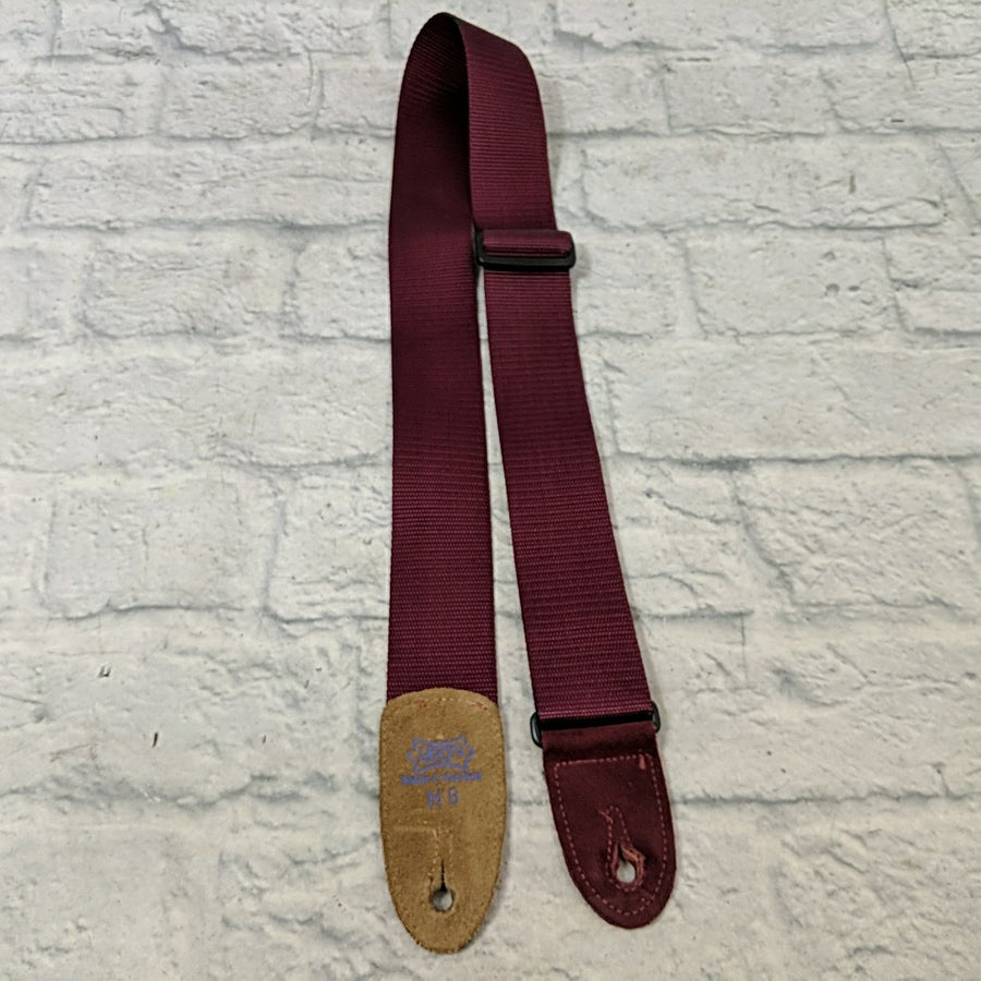 Levy's M8 Red 2" Guitar Strap with Leather Ends