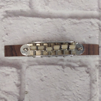 Unknown Archtop Guitar Bridge with Nylon Roller Saddles