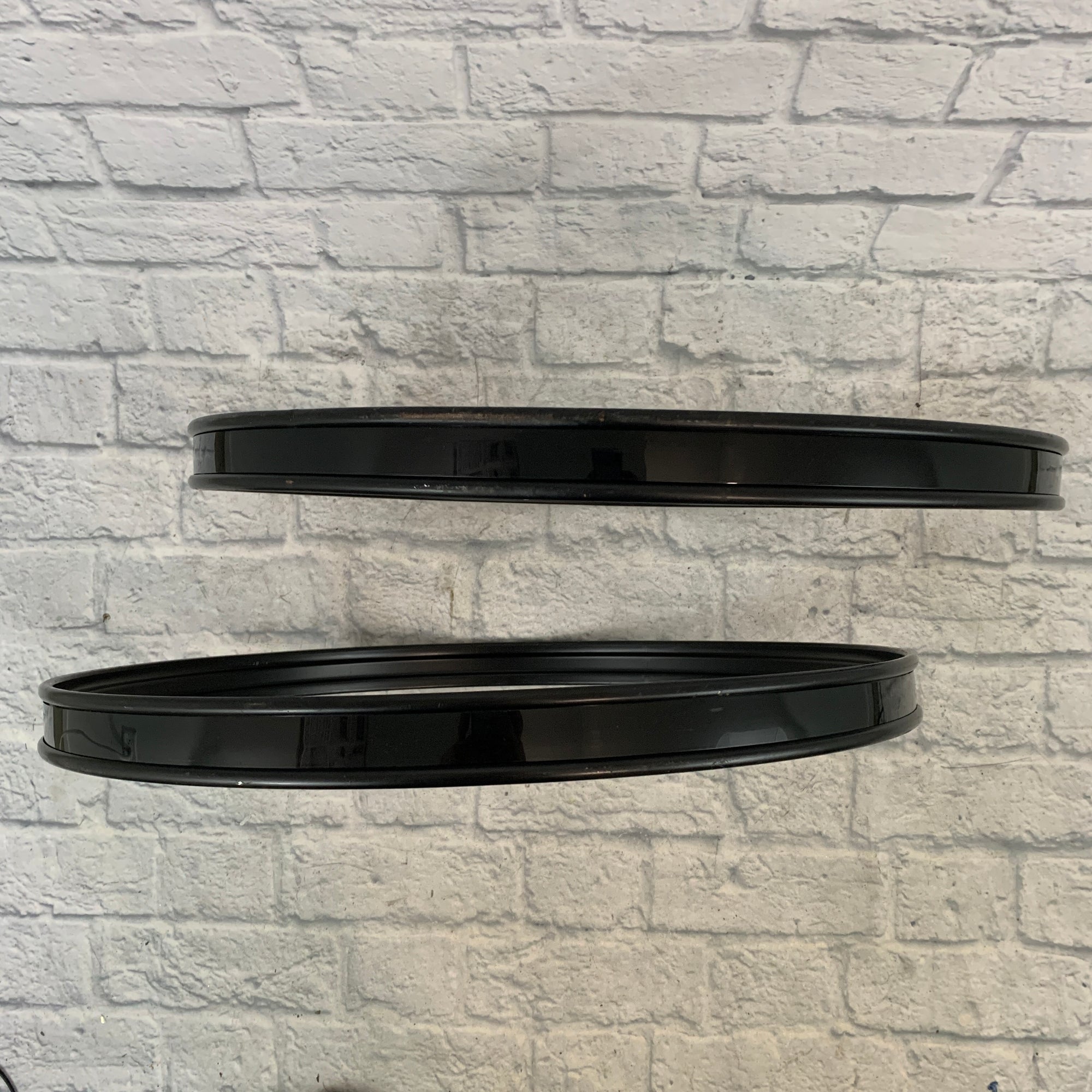 Unbranded 22" Metal Bass Drum Hoops Pair (Black) Evolution Music