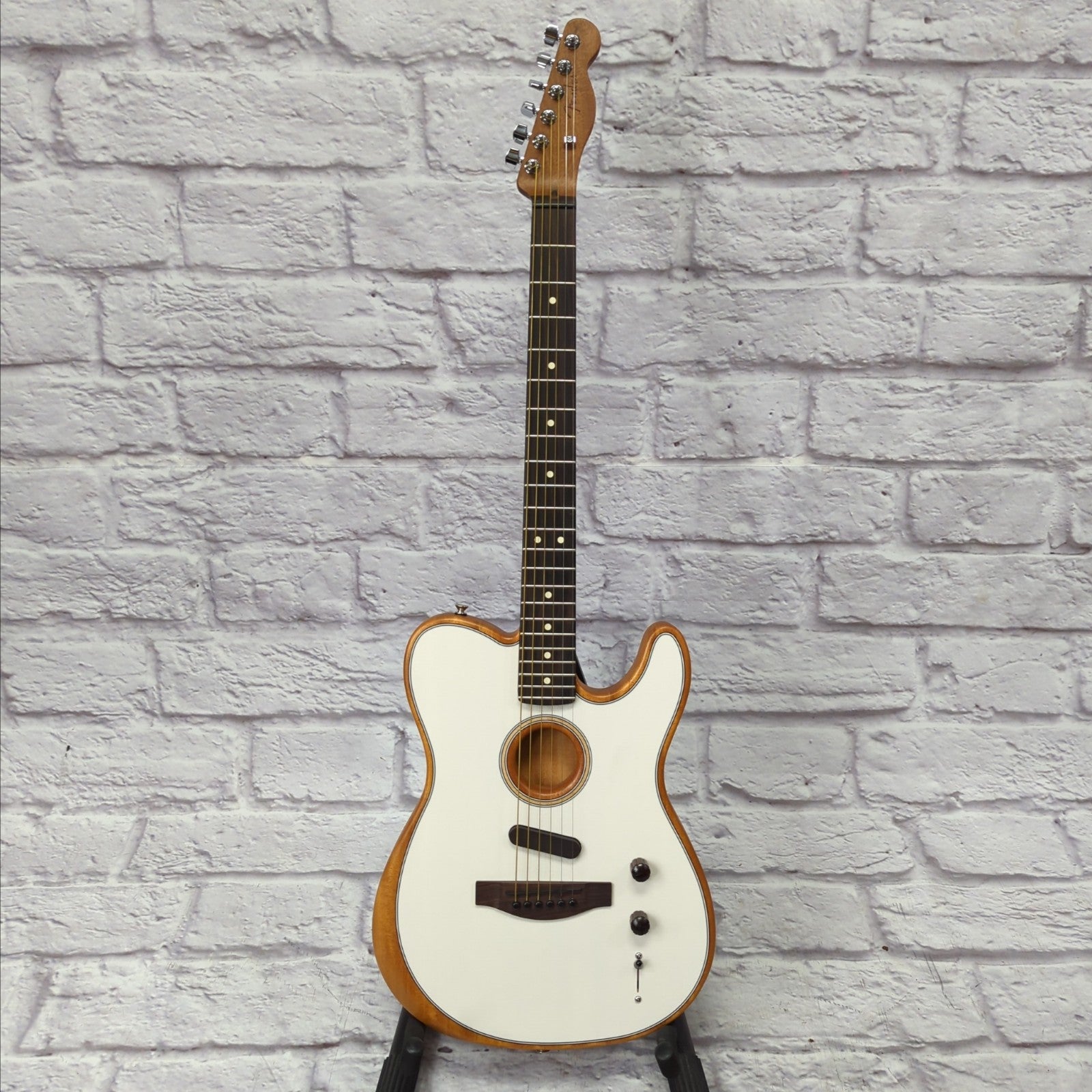 Fender Acoustasonic Player Telecaster Acoustic Electric Guitar - Arctic White MIM