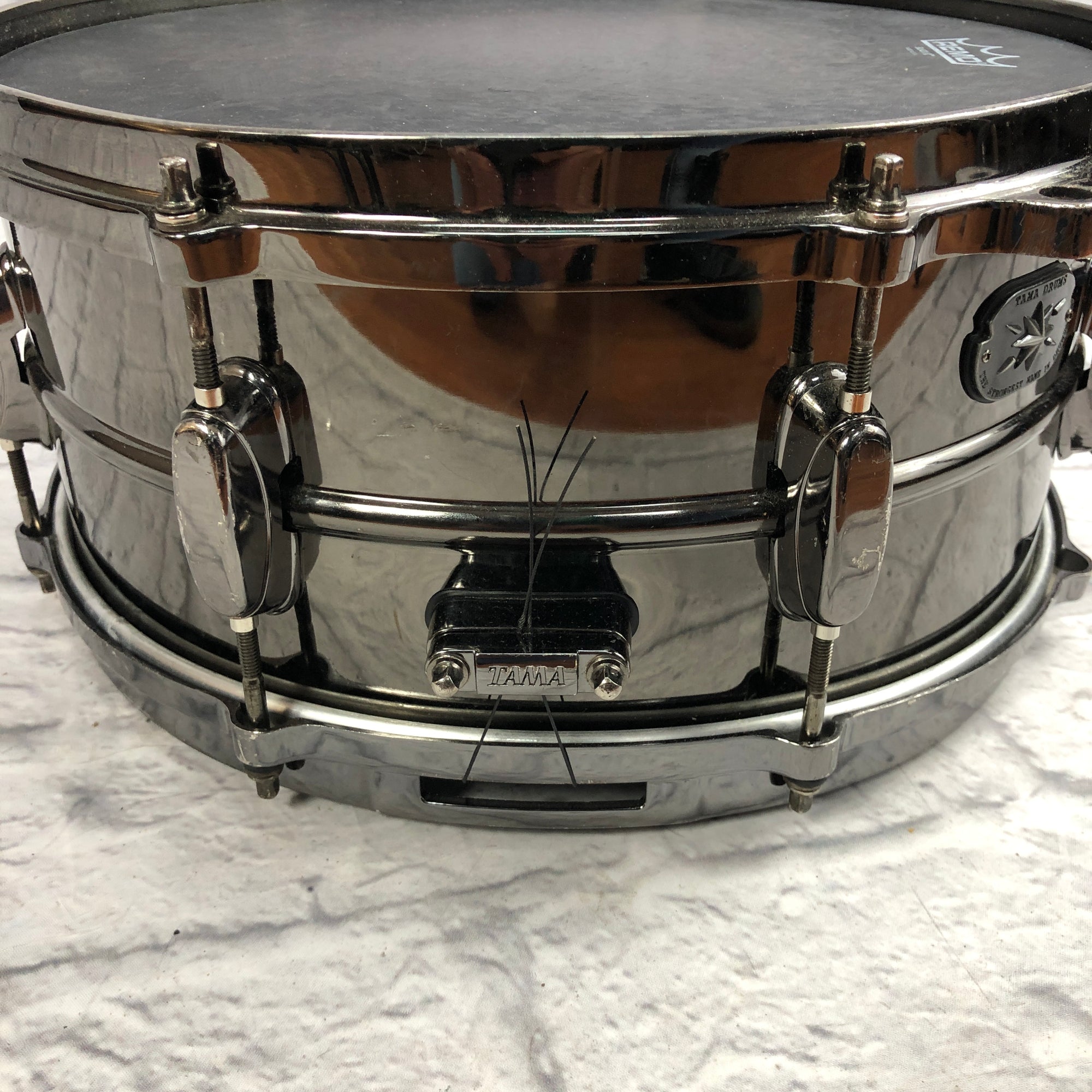 Tama Metalworks Nickel-Plated 14in Black Steel Snare Drum