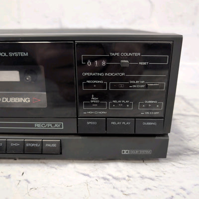 Sansui D-550WR High Speed Dubbing Dual Cassette Player with Auto-Reverse