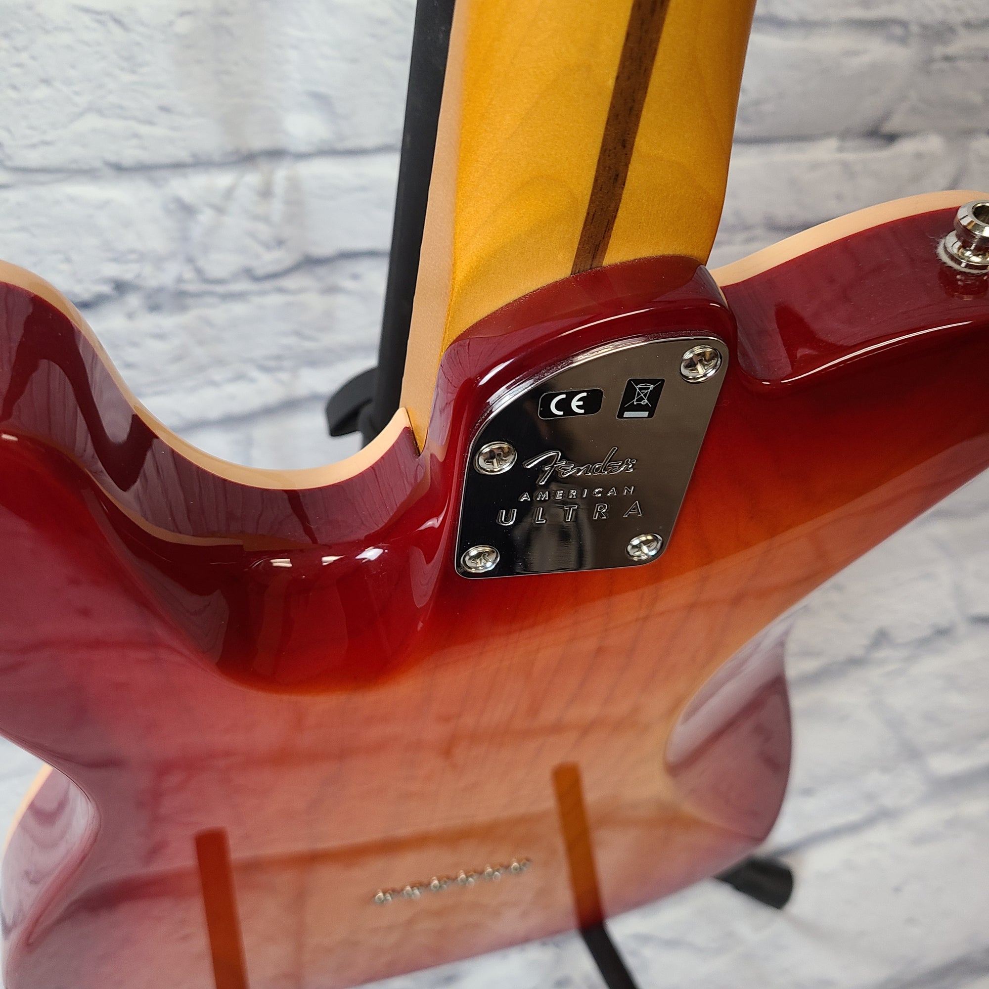 Fender American Ultra Telecaster MN PRB Electric Guitar - Plasma Red Burst